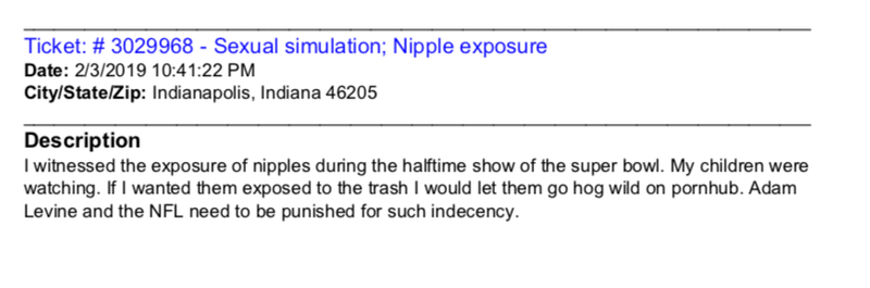 Illustration for article titled America Vs. Adam Levine's Nipples: All The FCC Viewer Complaints About The Super Bowl Halftime Show